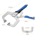Miniatyrbillede 3 af 5: C-Klemme 2 stk 11\" Heavy Duty Vice Clamp Kit med Justerbar Skrue Stål C-Klemme Svejsning Klemmer Gummi Greb og Hurtig Udløsning Håndtag Klemmeværktøjer til