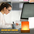 Miniatyrbilde 4 av 5: USB Himalaya-saltlampe Frigir Negativ Ioner for å Renske Luften 4 Moduser Utskåret Ionisk Lampe med Fjernkontroll for Hjemmet
