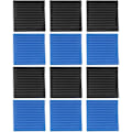 Miniatyrbillede 3 af 5: 12 stk. Lydisolerende Akustikpaneler Akustiske Skumfliser Studio Skumhjørner 1 tomme x 12 tommer x 12 tommer