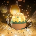Miniatyrbillede 1 af 5: Baby Projektor Natlampe, LED Børnenatlampe Musikalsk Lys Lampe 360° Rotation, 8 Sange, 6 Projektionsfilm, Stjerner Projektor Lampe til Soveværelse,