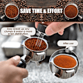 Miniatyrbillede 3 af 5: 53,3 mm tamper, 2 i 1 Premium Barista kaffetamper og WDT-værktøj, sort rustfrit stål base tamper