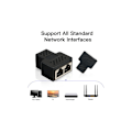 Miniatyrbillede 5 af 5: RJ45 Splitter Stikkontakter Adapter 1 til 2 Ethernet Splitter Kobling Dobbelt Stikkontakt Interface Kontakt Modulær Stik Tilslut Netværk LAN Internet Cat5 Cat