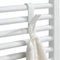Miniatyrbillede 4 af 5: 12 stk. Høj kvalitet Håndklædeholder, Rørformet Badekrog Holder til Radiator, Badeværelse Hylde Radiator Cover Krog Tilbage-Hvid