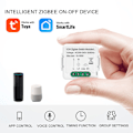 Miniatyrbild 4 av 5: 1 st Tuya ZigBee 3.0 Smartströmbrytarmodul utan behov av neutral ledning, fungerar med Alexa Home, 1-vägs