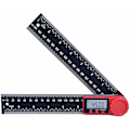 Miniatyrbilde 1 av 5: Digitalt vinkelmåler Digital vinkelmåler 360° Digital goniometer med stort LCD-display Linjal Måleverktøy (200mm)