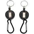 Miniatyrbild 2 av 5: 2 st Badge Reel-ID-korthållare Yoyo Ski Retractable Recoil Färg: Svart Antal: 2 st