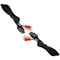 Miniatyrbilde 4 av 5: 2X 6FT AV TV-videokabel for SNES N64-systemkonsoll