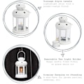 Miniatyrbillede 3 af 5: Vintage Metal Hængende Lyslygter, Tealight Holder, Lysestager til Bryllup, Fødselsdagsfester-Hvid