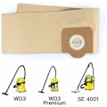 Pikkukuva 3 / 5: Imurinpussi, Karcher WD3 imurinpussi, 5 suorakaiteen muotoisen imurinpussin setti Karcher WD3, WD 3 Premium, WD3200, WD3500P, A2204, A22 malleille