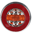 Miniatyrbillede 1 af 5: LED Rund 4IN1 Lastbil Baglygte 12-24V Dynamisk Baglygte Blinklys Baklys Stoplys til Trailer RV