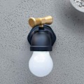 Miniatyrbillede 3 af 4: LED Smart Stemmebetjent Vægskænke, Kreativ Induktionshane Formet Vægskænke med USB-Oplader til Stue - Sort