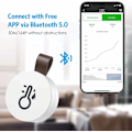 Miniatyrbillede 2 af 5: Bluetooth Indendørs Hygrometer Termometer, Mini Indendørs Termometer, Temperatur Overvågnings Sensor, Digital Hygrometer til Hjem, Kontor, Julegave, S