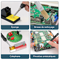 Miniatyrbild 5 av 5: Lödkolv Elektrisk Lödkolv Kit 80W 17 delar LCD-skärm Digital Display Justerbar Temperatur 180°C till 520°C Med Multimeter