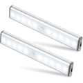 Miniatyrbilde 1 av 5: Sett med 2 10 LED-lamper, trådløse, USB-oppladbare, magnetiske, bevegelsessensor, 2 lysmoduser, bærbare. Kleskaplys, nødlampe, nattlys for barn