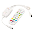 Miniatyrbillede 1 af 5: Smart RGB LED Strip Controller Bluetooth + Infrarød (IR) Fjernbetjening 24 Tryk Trådløs til Multi-Farve Lysstrimler