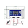 Miniatyrbilde 2 av 5: 30A 12V/24V Intelligent Batteri Solcellepanel Laderegulator med 5V Dual USB Port LCD Display (30A)