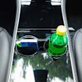 Miniatyrbillede 5 af 5: Model 3 Center Container Kopholder Konsolbeholder Center Opbevaringsboks Bilkort Slot Abs Sort Flocking