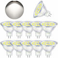 Miniatyrbillede 1 af 5: GU5.3 LED-pære, koldt hvidt 6000K, MR16 LED AC DC12V 3W svarende til 30W halogen, ikke-dæmpbar LED-spotpære, 10 stk. [Energiklasse F]