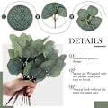 Miniatyrbilde 3 av 5: 70 stk. Eucalyptus-grener Dekor Kunstige Blader Grener Kunstige Planter
