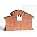 Miniatyrbillede 5 af 5: Traditionel Julekrybbe, Elegant Profil Julekrybbe Sæt, Harpiks Træ Hjemme Julekrybbe Sæt, Juledekoration Bordvisning Ornament - 16x7.5x1