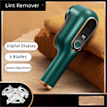 Miniatyrbillede 2 af 5: Genopladelig elektrisk fnugfjerner, fnugfjerner, smart digital display shaver, hvid