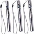 Miniatyrbilde 5 av 5: Pakke med 3 sykepleierpennlys medisinsk pennlys USB oppladbar LED lommelykt rustfritt stål lommelykt for leger studenter leger