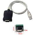 Miniatyrbild 3 av 5: USB 2.0 till RS485 RS-485 RS422 RS-422 DB9 COM Seriell Port Enhetsomvandlare Adapterkabel, Prolific PL2303
