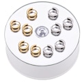 Miniatyrbilde 3 av 5: Elektrisk roterende base 10 cm hvit med speil. Roterende plattform med LED-belysning