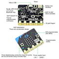 Miniatyrbilde 2 av 5: Utviklingskort: Bit V1.5: Bit/Qtruck/Python Utdanning Programmerbar Robot BBC Microbit Smart Bilsett for DIY