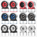 Pikkukuva 4 / 5: 4 kpl 76 mm 1,55 metalli Beadlock vanteet renkaat sarja 1/10 RC Crawler auto Axial Jr D90, punainen musta reuna