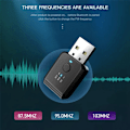 Miniatyrbillede 5 af 5: 4X Bil FM-sender Uden Bluetooth 5.1 Radiomodulator Lydadapter Kit Håndfri Ingen Støj Tilbehør Forsinkelse
