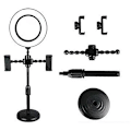 Miniatyrbilde 5 av 5: 4 i 1 Live Stativ Live Stemme Profesjonell LED Ringlys Bærbar Lampe MIC Stativ Holder Lys Live Streaming