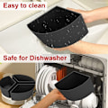 Miniatyrbilde 5 av 5: Slow Cooker Liners, 3 i 1 Silikon Slow Cooker Separator for 6 Quart Oval og Rund Separator (Grå)