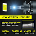 Miniatyrbild 3 av 5: 2 st 30000LM H4 H7 LED CSP Canbus Bil LED-strålkastare H1 H8 H11 9005 HB3 9006 HB4 Auto-lampor Glödlampor Turbo-lampa Vit 6000K 12V, Praktisk H7