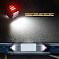 Pikkukuva 4 / 5: 2 kpl Punaiset Putkimaiset SMD LED Rekisterikilven Valot Navara D40 2005-2016