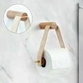 Pikkukuva 5 / 5: Luova pyyherengas seinälle kiinnitettävä WC-paperiteline Pohjoismainen luova puinen telinepidike Huone Uudelleenkäytettävä puinen WC-paperiteline kylpyhuoneeseen ruuveilla