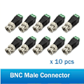 Miniatyrbild 4 av 5: 10 st BNC-hane i metall med DC-kontakt UTP-skruvterminal Video Balun för CCTV-övervakningskamera
