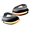 Miniatyrbilde 5 av 5: LED-sidespeilblinklys med dynamisk blinklys for Golf 6 VI MK6 R Line R20