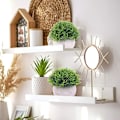 Miniatyrbillede 4 af 5: 4 stk. kunstige plastikplanter i potte, falske topiary buske falske planter, små falske, til badeværelse
