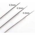 Pikkukuva 3 / 5: Suutin korkki, neula ja suutin AB130-ilmaharjalle, 0,2 mm, 0,3 mm, 0,5 mm. Ilmaharjan varaosat.