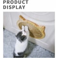 Miniatyrbild 5 av 5: Kattformad klösträdsmatta för katter kattungar väggmonterad sisalklösträdsbräda med stark sugkopp massivt trä katt leksaksmöbler