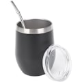 Miniatyrbilde 3 av 5: 2X Rustfritt Stål Yerba Gourd Mate Te Sett Dobbelvegget Kopp Svart
