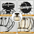 Miniatyrbilde 5 av 5: Moderne svart krystall-lysekroner, Mini - Semi - Flush Mount Metall Taklampe, Gang, Kjøkken, Soverom, Spisestue, Vaskerom, LED Taklampe
