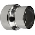 Miniatyrbild 2 av 3: Rostfritt Stål Spisrörsreduceringsrör Koppling Skorstensfoderadapter - Ø80mm / Ø60mm (1 st)