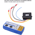 Miniatyrbilde 2 av 5: Universal Trådløs Vindesj-Fjernkontrollsett med 12V 24V Mottaker for Lastebil Jeep ATV SUV Blå