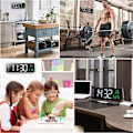 Miniatyrbild 5 av 5: 13 Tums Stor LED-Skärm Digital Väggklocka Bord Fjärrkontroll Väckarklocka Datum Vecka Timer Automatisk Dimmer Klocka-B