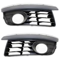 Miniatyrbilde 1 av 5: Chrome støtfanger tåkelysgitter venstre høyre for V MK5 2006 2007 2008 2009 2010 1K0853665A 1K0853666A