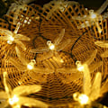 Miniatyrbillede 5 af 5: Solcellelys 50 LED Vandnymfe Guinguette Udendørs Varm Hvid Blink Vandnymfe Solcellelampe Dekoration med 8 Lystilstande Vandtæt Belysning til Have,