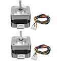 Miniatyrbild 1 av 5: 2 st 17 Stepper Motor 42BYGH34-0400A 12V 1,8 grader för 3D-skrivare CNC Reprap