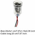Miniatyrbillede 3 af 5: E10 LED-lamper Skruebase Små Stearinlys Pærer Montering Små Pærer Base Lysholder med Trådsokkel til Hjemmeeksperiment Elektrisk Kredsløbstest Lys